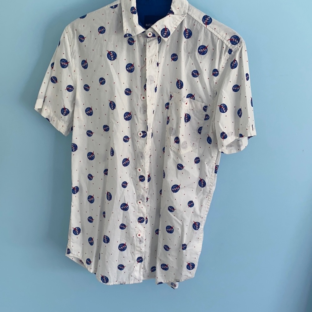 Buzz Aldrin- NASA button down shirt sleeve